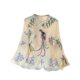 Retro New Chinese Style Round Neck Embroidered Shirt Women's 2023 Summer New Fashionable National Style Casual All-match Top Trendy