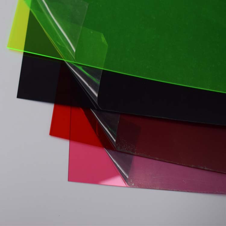 刘氏包装彩色pc片材 红色灰色茶色胶片颜色 有色半透明板pc薄膜