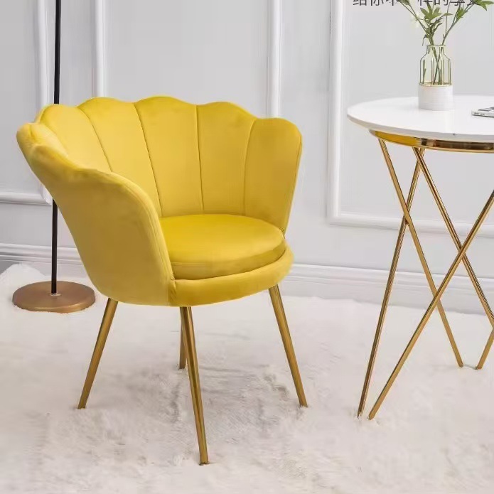 Silla de Acento de Terciopelo Rosa de Bajo Costo, para Sala de Estar o Tocador