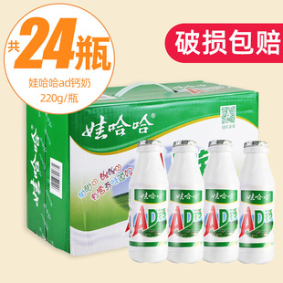 Wahaha Ad Calcium Milk 220g*24 Large Bottle Full Box Breakfast Containing Milk Acid Drink Kidsren's Wahaha Batch Price
