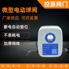 三线一二控微型电动球阀两线带窗口指示执行器DC9-36V/AC110-220V