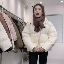 小單定制女裝短款羽絨服小個子冬季新款韓版寬松加厚面包服外套