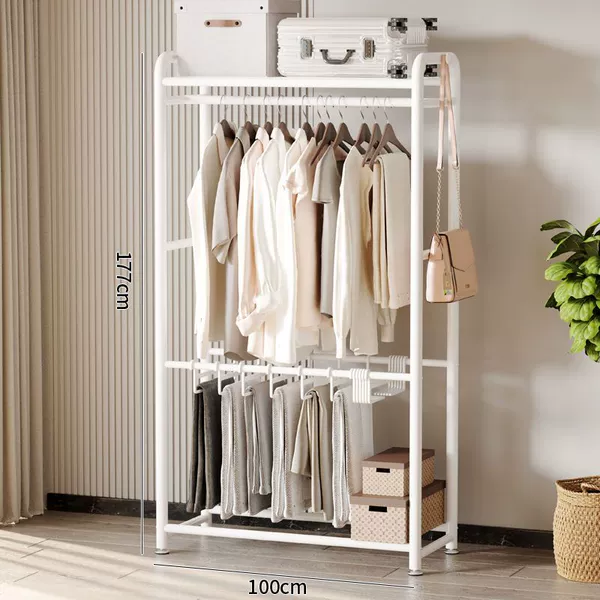 100cm elegant white-three poles with top layer-comes with hanger