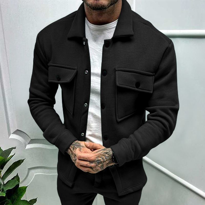 2023 transfronterizo Amazon invierno nuevos hombres de lana forrada chaqueta moda casual chaqueta de los hombres de moda de comercio exterior