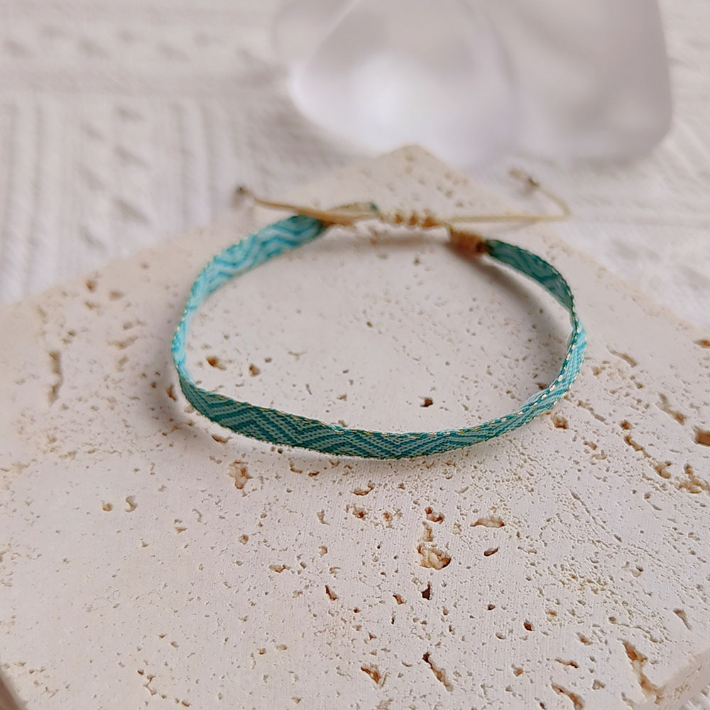 Simple Style Round Natural Stone Seed Bead Ribbon Knitting Women's Bracelets display picture 2