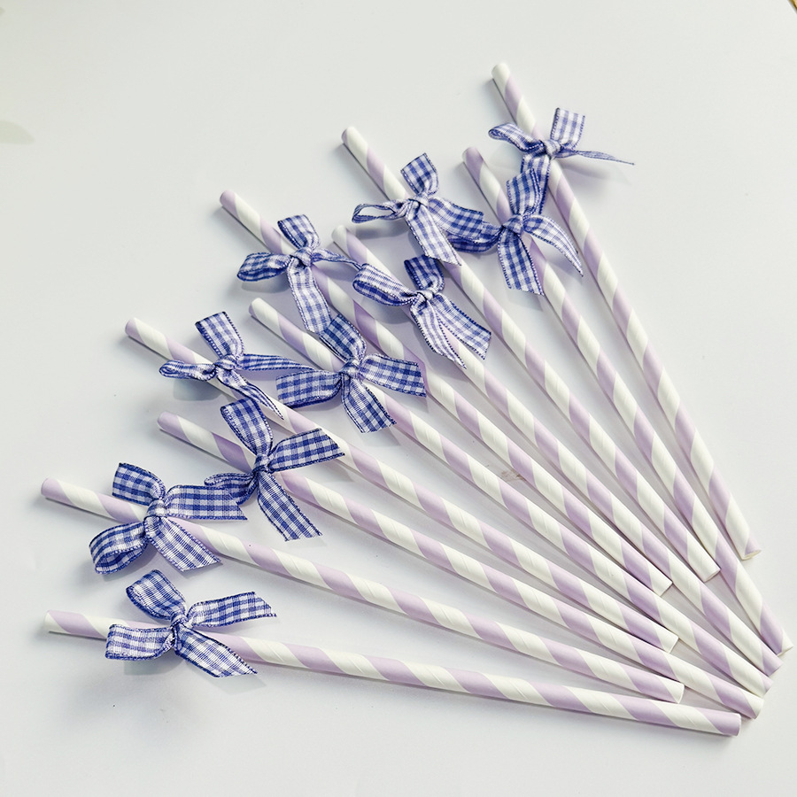 Inventario creativo de papel de arco de cuadrillas de paja decoración de fiesta mesa de postres vestido de cumpleaños botella de pudín inserción de Navidad