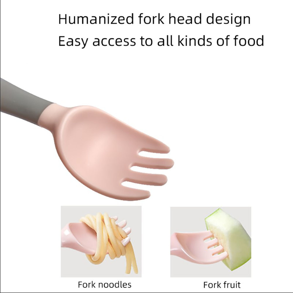 2 人性化叉头设计 轻松叉起各种食物 English
