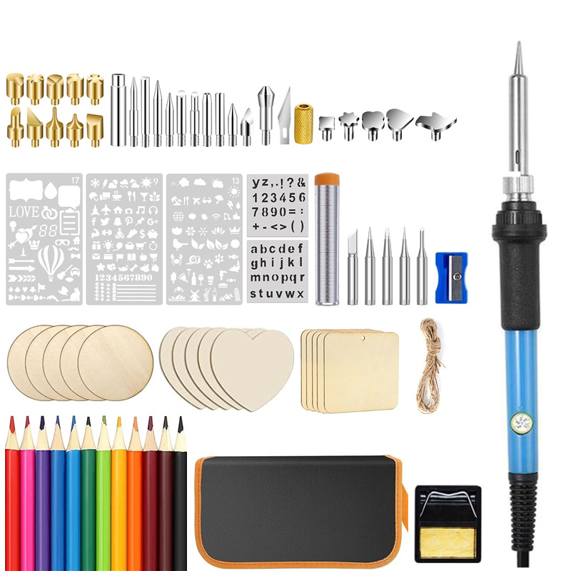 跨境72PC烙画套装 葫芦烫画电烙铁家用焊接工具DIY手工绘画烙铁