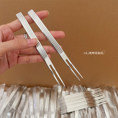 食品级水果叉316不锈钢叉子儿童便携甜品叉勺蛋糕点心叉月饼叉子