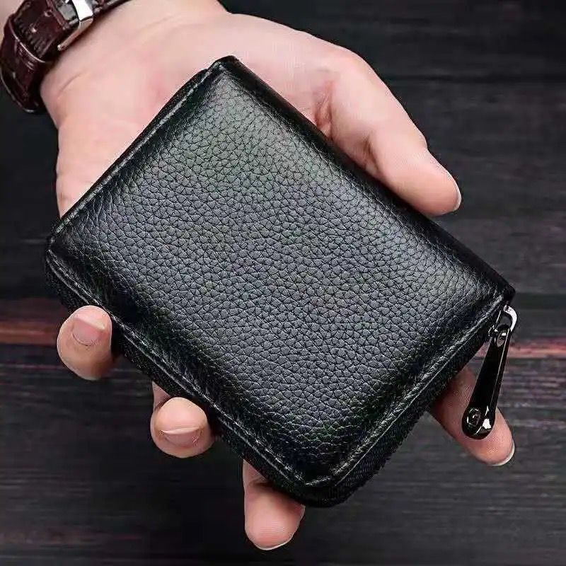 Card Holder for Men, Anti-Degaussing, Multi-Card Slots, Large Capacity Id Card Holder, Anti-Theft Bank Card Holder, Driver's License Holder