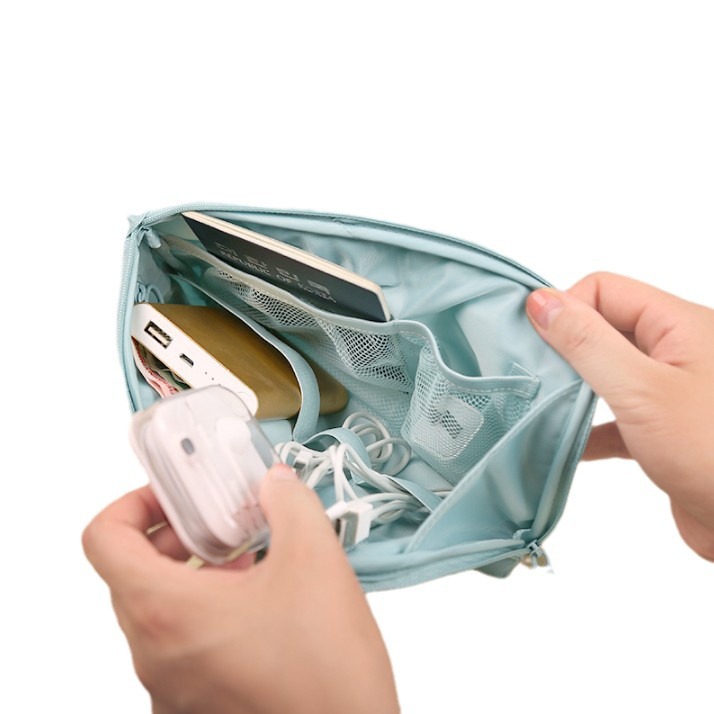 Bolsa de almacenamiento de viaje a prueba de golpes bolsa de almacenamiento de organización digital cable de datos Banco de energía bolsa de almacenamiento digital bolsa de almacenamiento lápiz labial
