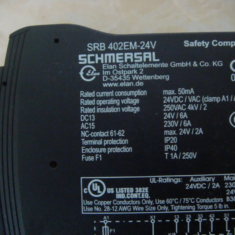 SCHMERSAL  继电器 SRB402EM-24V  SRB402EM  ELAN先咨询再订期货