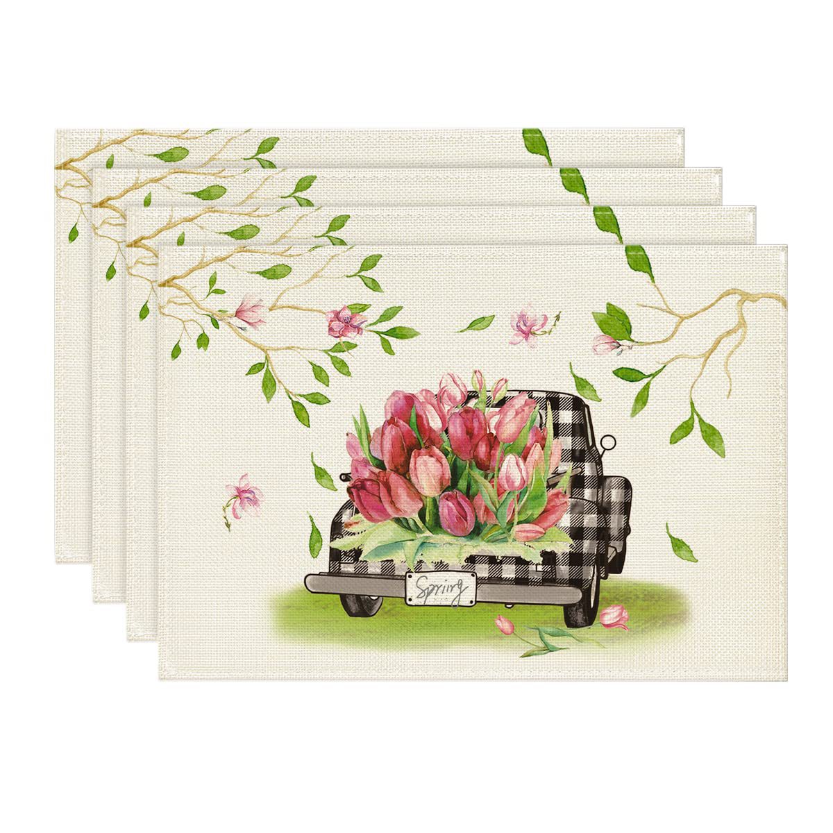 Flor Lino tabla corredor placemat Amazon nueva tela placemat Toalla de mesa estera de mesa aislamiento térmico antideslizante estera lavable