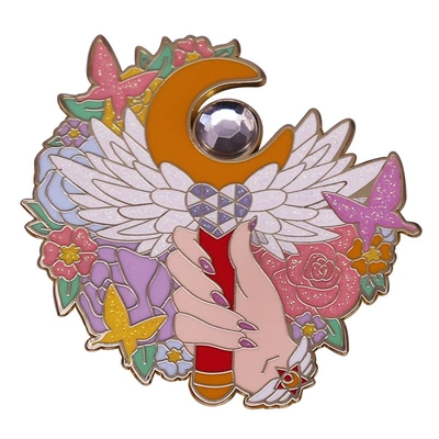Cute Sailor Moon Magic Girl Wand Brooch Glittering Magic Wand Enamel Pin