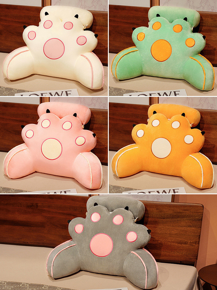 Dibujos Animados gato garra almohada noche cojín chica dormir almohada cama jugar teléfono móvil cintura almohada dormitorio suave bolsa respaldo