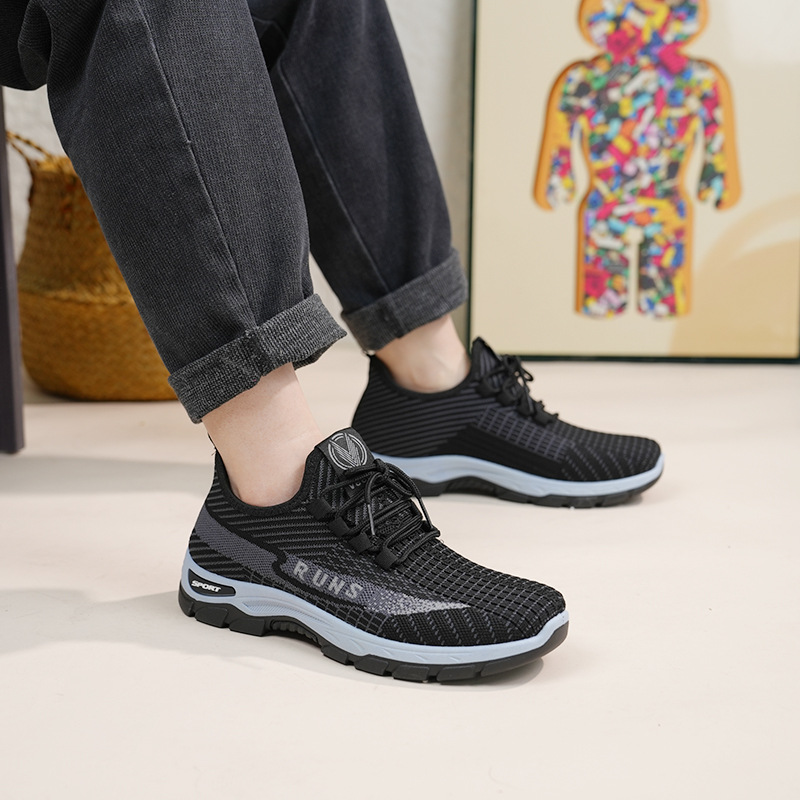 Men's shoes spring and autumn 2025 new foreign trade cross-border shoes a generation of lace-up running shoes for the elderly sneaker