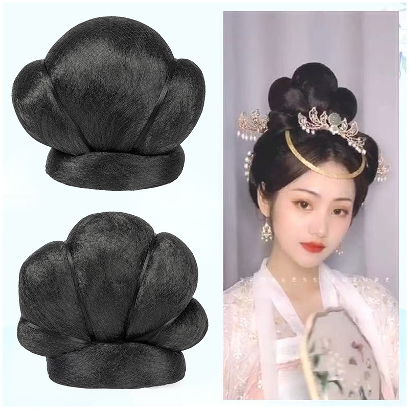 Guofeng Hanfu Wig Pumpkin Hair Bun Guifei Hair Styling Ming Style Wedding Hair Bag Feitian Hair Bun Daily Ancient Costume Guofeng Hanfu Wig Pumpkin Hair Bun Guifei Hair Styling Ming Style Wedding Hair Bag Feitian Hair Bun Daily Ancient Costume