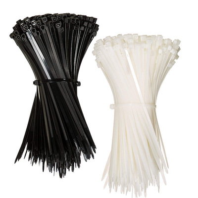 Flame retardant nylon Ligature white Plastic Buckle Self-locking black Anti theft buckle Tie line Binding Cable ties