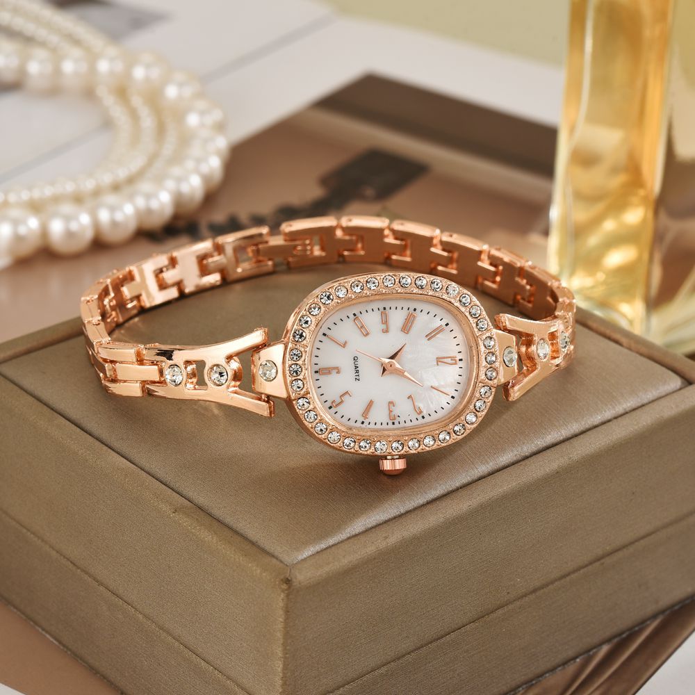 Nuevo temperamento transfronterizo, moda, diamantes, relojes de mujer, diamantes completos, escala digital, relojes de cuarzo para mujer, fabricantes de relojes de pulsera