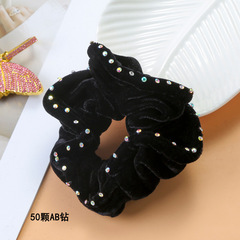 Wholesale Korean-style trendy diamond hair accessories, water diamond ponytail hair ornaments, pearl hair clips with diamonds, hair ties with diamonds