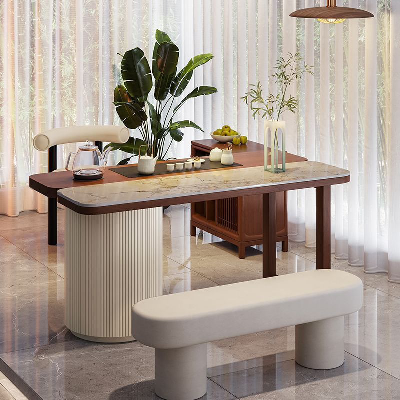 1.0m 티 테이블 + 팻 체어 + 소프트 벤치