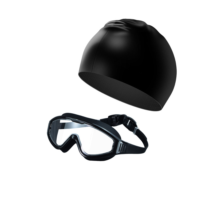 Set de Gafas y Gorro de Natación de Silicona Líquida y PC Impermeable Antiempañamiento para Natación