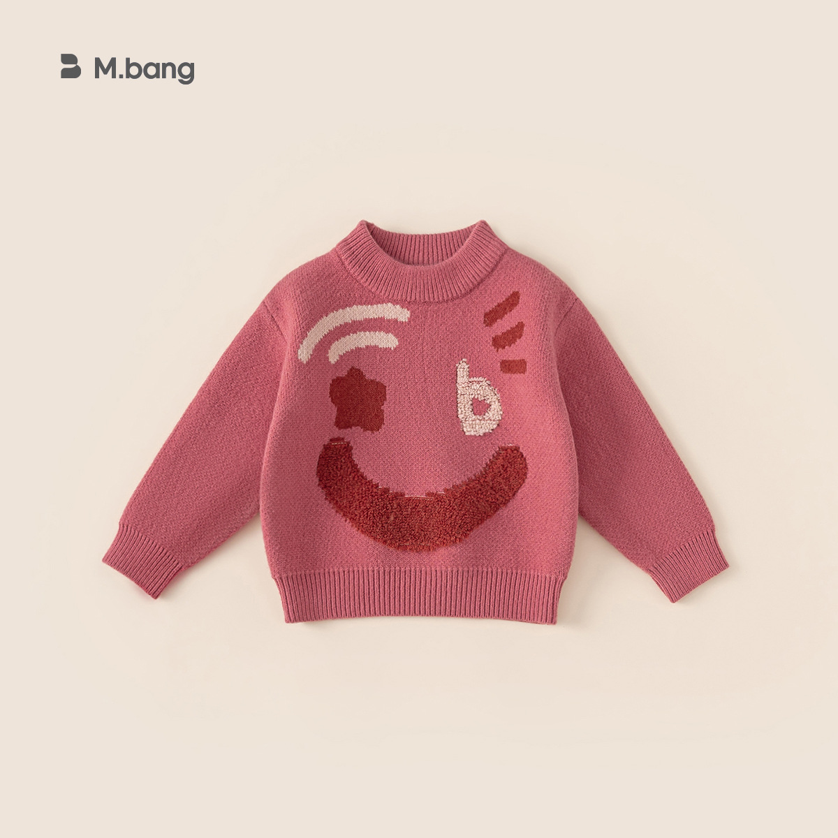 Youbao ropa infantil 2026 suéter de niñas de cuello redondo nuevo engrosado jersey de punto para niños otoño invierno suéter suelto para niños