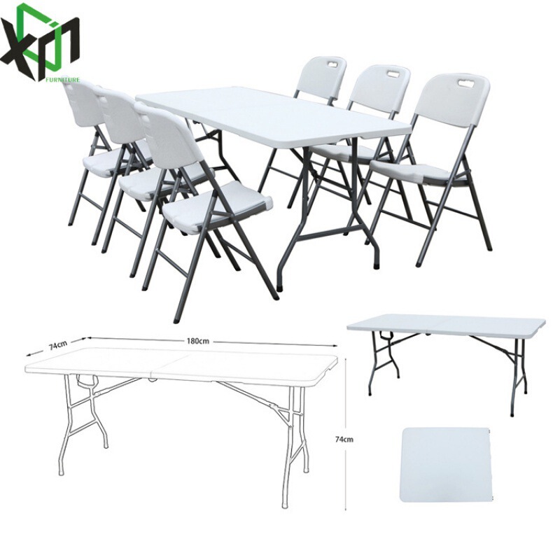 Factory wholesale portable long table dining table 180CM training meeting folding table stall table outdoor folding tables and chairs Factory wholesale portable long table dining table 180CM training meeting folding table stall table outdoor folding tables and chairs