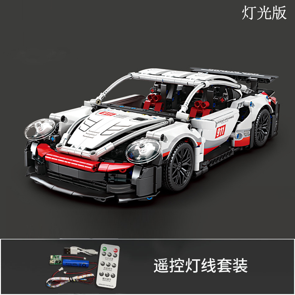 Compatible con bloques de construcción Lego cyberpunk 911 Rambo Starry Sky Kini coche deportivo juguete para niños modelo de coche de control remoto