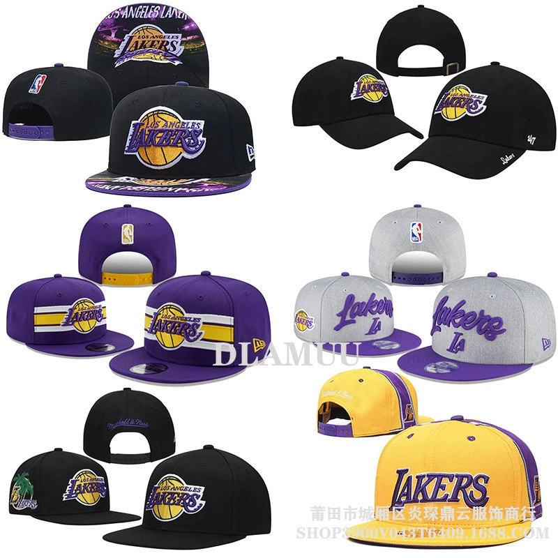 Трансграничная Внешняя торговля баскетбольная команда бейсболка Защита от Солнца шляпа от солнца пара шляпа от солнца Лос-Анджелес Лейкерс вышитая фуражка