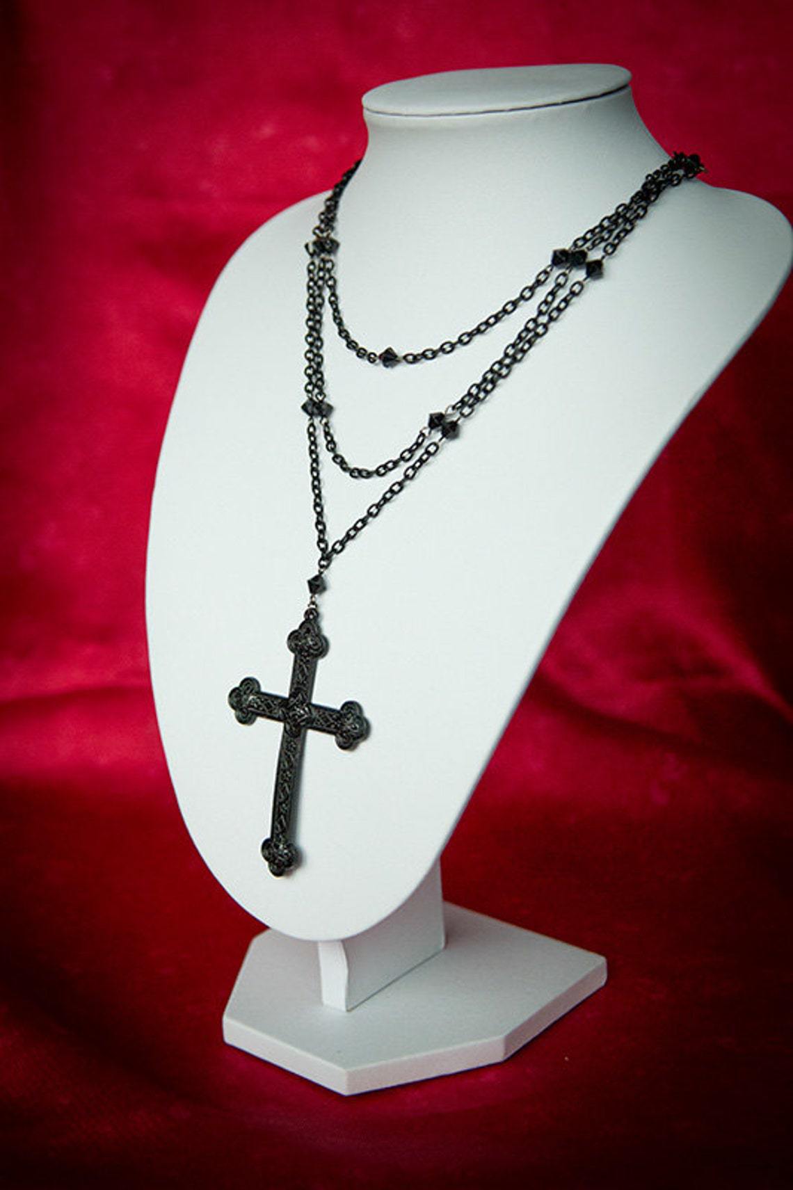 Hip-hop Retro Cross Alloy Plating Unisex Necklace display picture 2