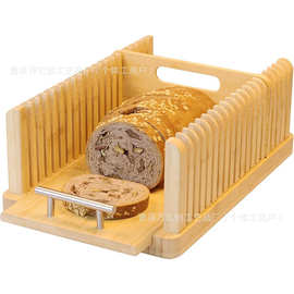 竹制面包切片器家用面包切盘切面包片厨房烤面包切片机吐司切片器