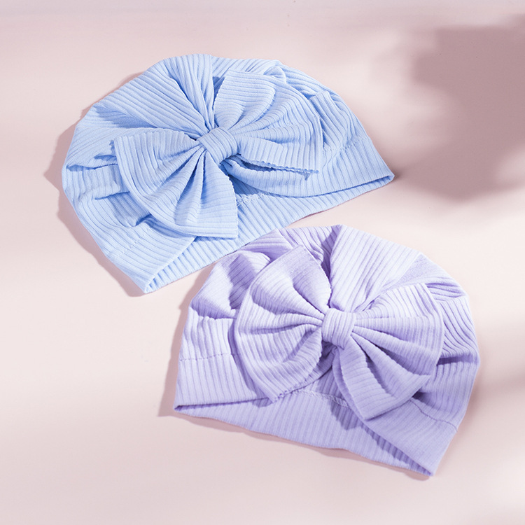Children's Simple Cotton Bowknot Hat display picture 5