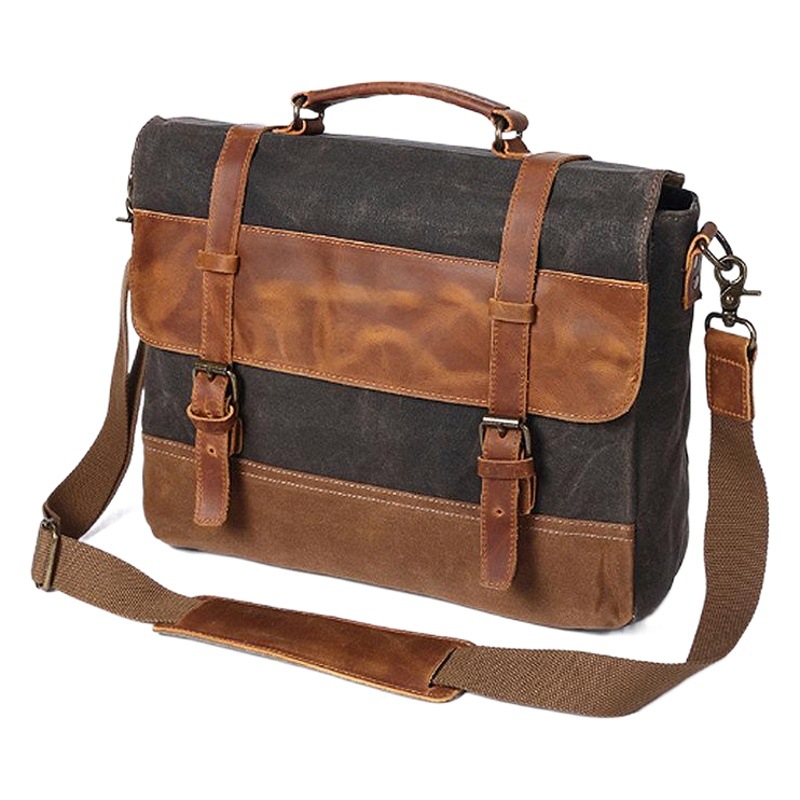 Bolso del mensajero del hombro de la lona de los hombres del fabricante maletín bolso del ordenador portátil en stock para la venta Suministro de comercio electrónico de Amazon