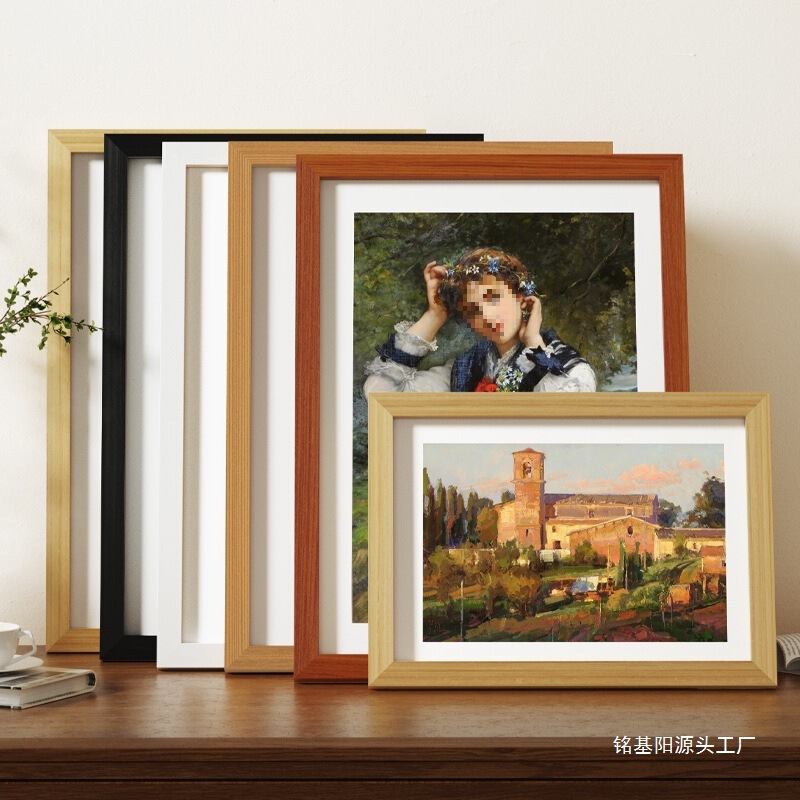 Wooden 6inch picture frame empty frame for tabletop or wall hanging A3 paper 4-panel mounting self-assembly large size A4 oil painting frame 12E18 Wooden 6inch picture frame empty frame for tabletop or wall hanging A3 paper 4-panel mounting self-assembly large size A4 oil painting frame 12E18