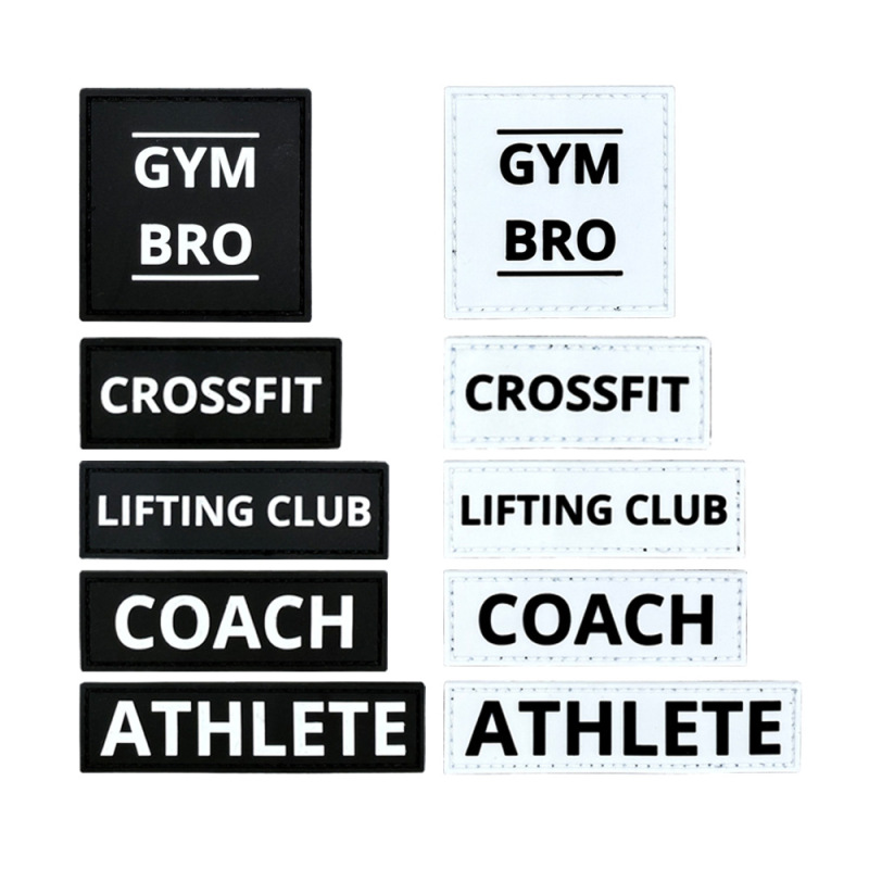 PVC Soft Rubber CROSSFIT Fitness Player Patch Badge with Hook Velcro Armband Clothing Accessories PVC Soft Rubber CROSSFIT Fitness Player Patch Badge with Hook Velcro Armband Clothing Accessories