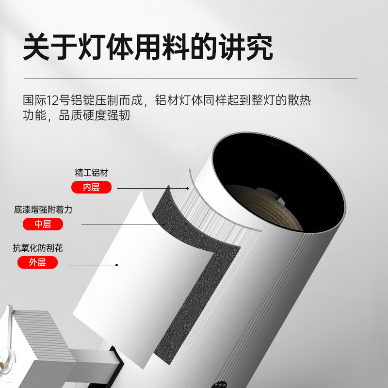 Surface-mounted LED track spotlights for clothing stores, supermarkets, showrooms, commercial track lights, ultra-bright COB track spotlights, focused lighting