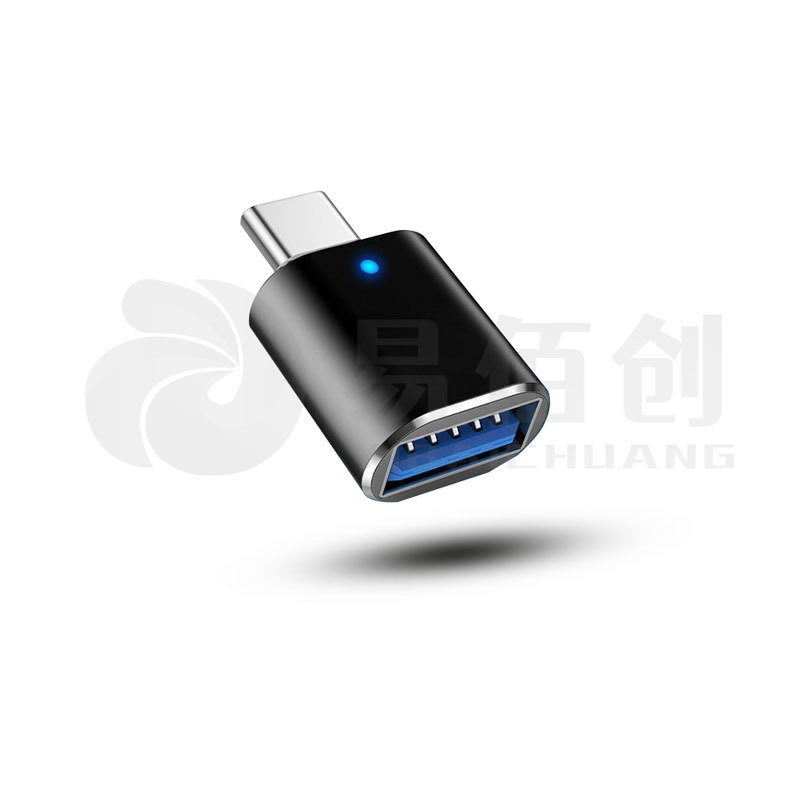 USB3.0 con luz tipo-c a USB teléfono móvil adaptador OTG ratón teclado U lector de tarjetas de disco fuente de alimentación de datos