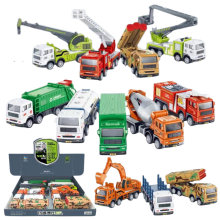 12只惯性仿真消防工程车706-56军事导弹挖机男孩仿真模型儿童玩具