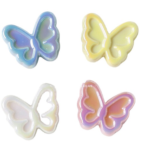 UV color shell beads butterfly cross hole acrylic beads DIY car hanging head rope bracelet mobile phone chain jewelry accessories
