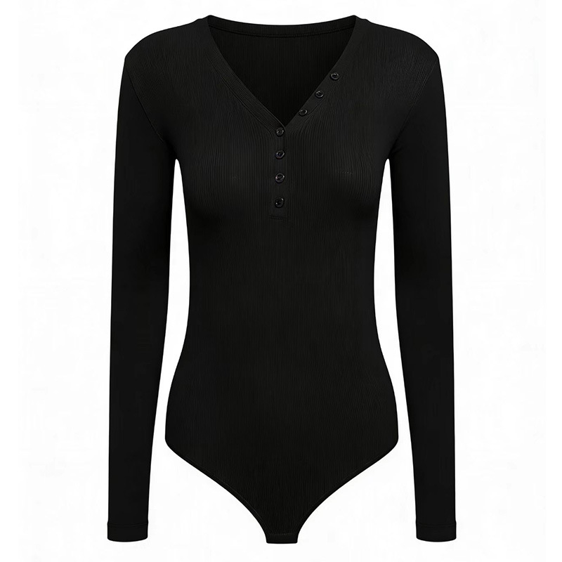 Black long sleeve jumpsuit / S