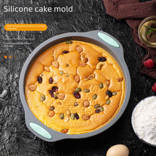 Silicone Cake Mold Household Baking Tool Silicone Baking Tray Mold Donut Pizza Plate Cupcake Tray Set 