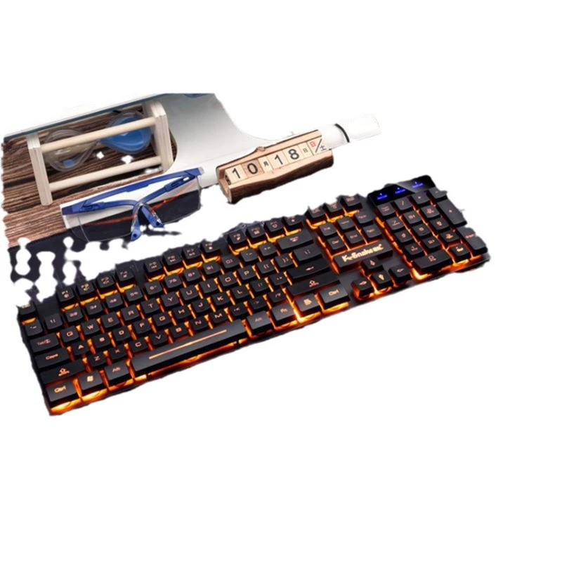 Keyboard Mouse Set Wired USB Back Light Computer Eat Chicken Game LOL Office Home