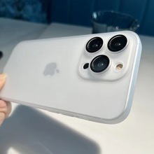 适用苹果14Promax超薄PP硬壳磨砂iPhone13爆款11高级感12带镜头膜
