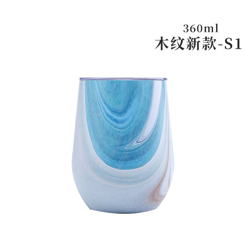 FUENTE fabricante cáscara de huevo Taza de pintura de impresión versión completa doble 304 taza de cerveza de acero inoxidable en forma de U vino aislado copa de vino