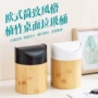 办公室带盖木质桌面垃圾桶