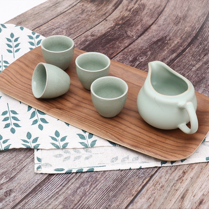 Inventario de salgueado de agua, bandeja de nueces negras, bandeja de fruta seca rectangular, bandeja de té de madera de haya, bandeja de pastel personalizada