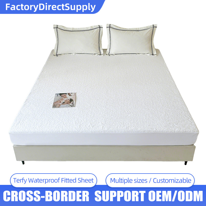 New Product Beautiful Velvet Bed Sheet Waterproof Urine Barrier Bed Cover Cross-Border Five-Star Hotel Mattress Protector Bed Cover Manufacturer