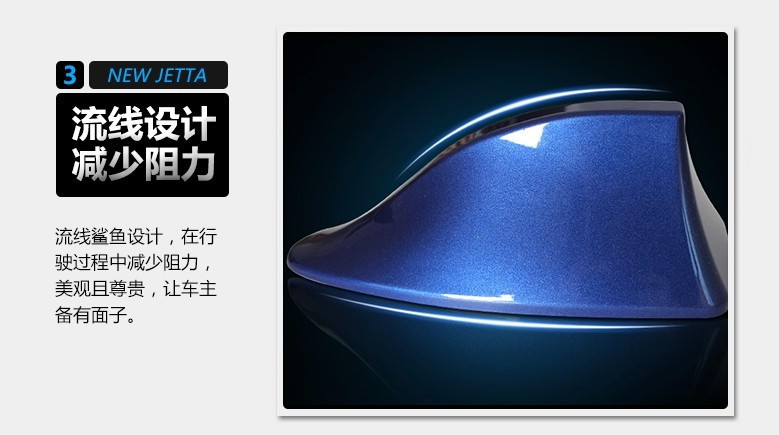 Car Decorative Shark Fin Antenna with Signal Radio Roof Antenna Roof Rear Wing Antenna Modification Without Drilling