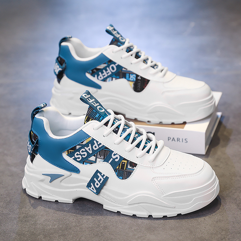 Zapatos de hombre 2025 nueva marca de moda de primavera versátil estudiantes deportes ociosos para correr aumentando la altura de la base gruesa frita callejera zapatos de moda